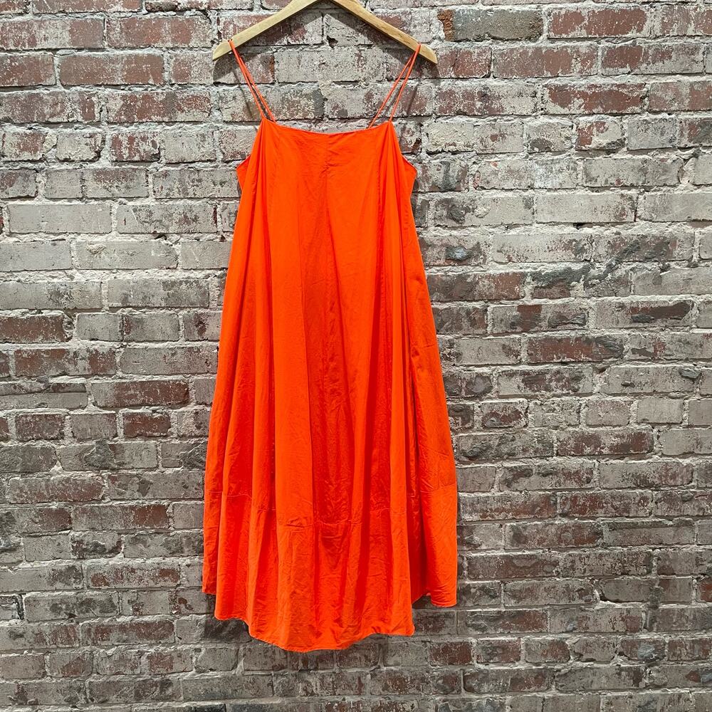 Free People Bright Orange Spaghetti-Strap Mini Dress - Picture 3 of 10